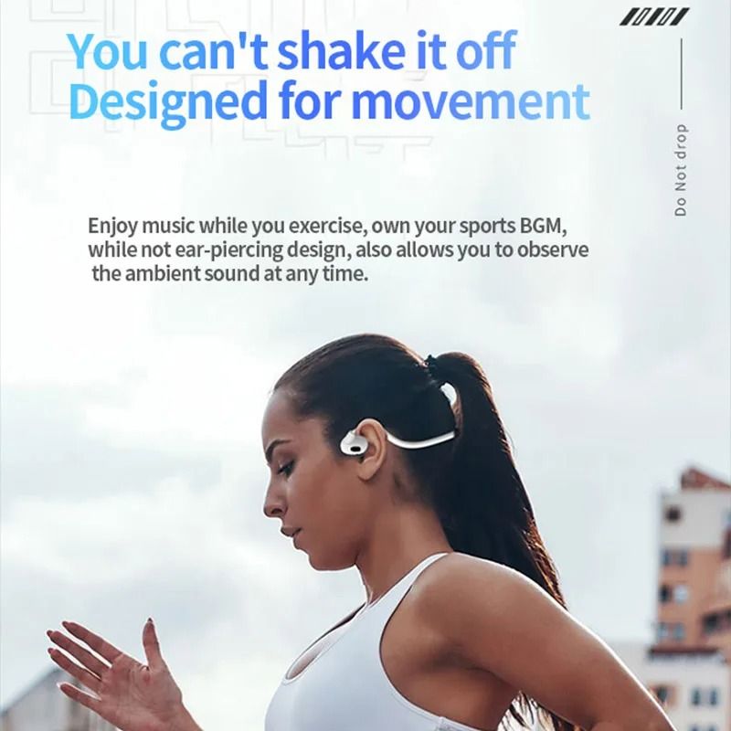 Air Conduction Sports Earbuds Bluetooth 53 Wireless Headphones With Long Battery Life And Built In 3