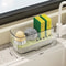 Kitchen Sink Sponge Rack With Drainage Shelf And Dish Towel Holder 8