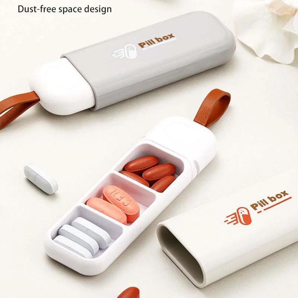 Portable 3 Slot Pill Storage Case For Travel And Daily Use 4