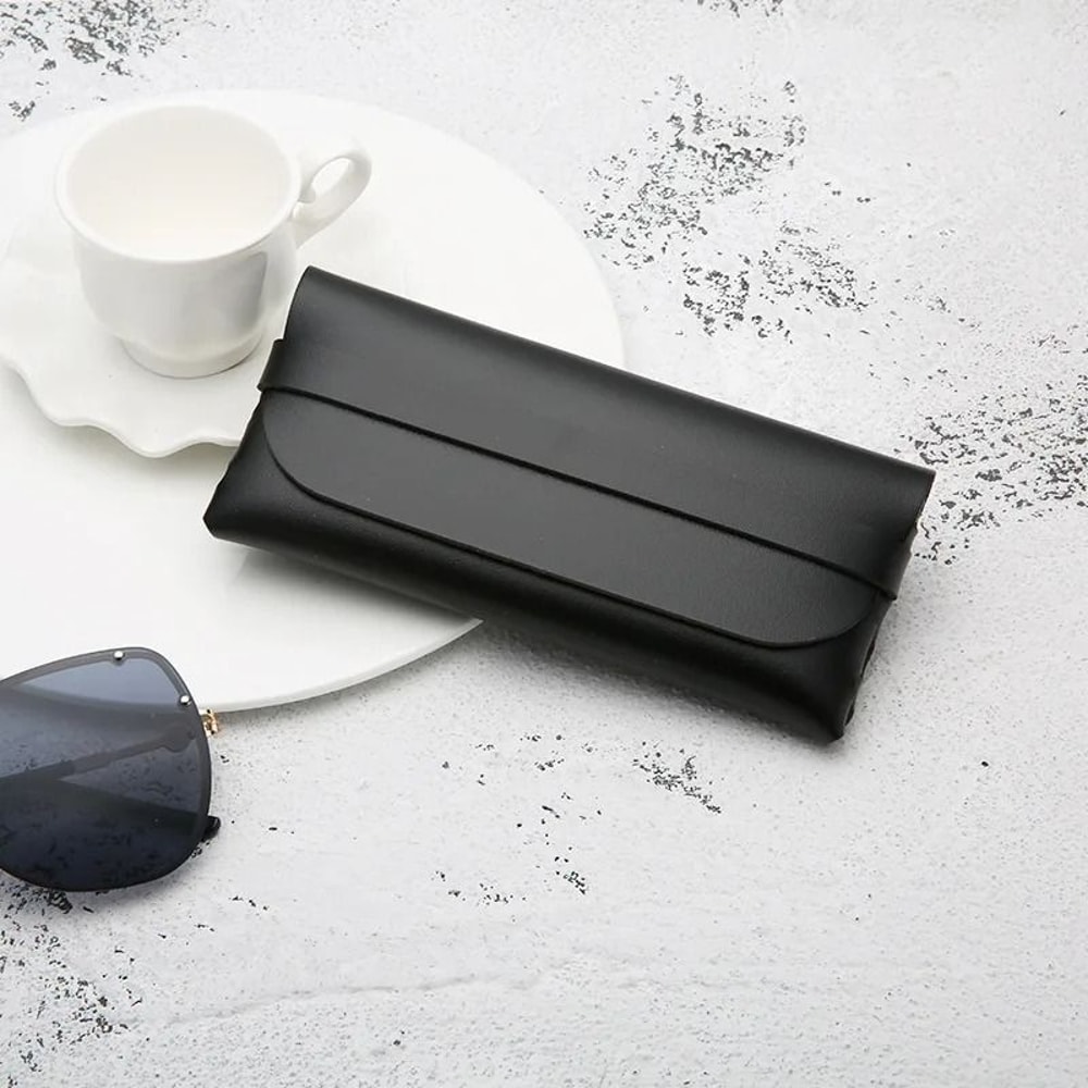 Soft Leather Glasses Case Protective Minimalist Eyewear Pouch 3