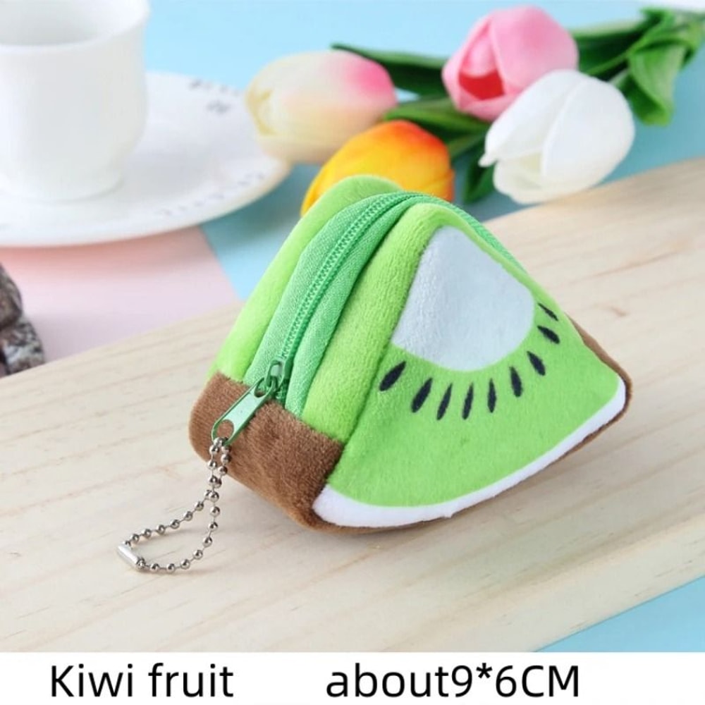 Fruit Plush Coin Purse Cute 3D Mini Wallet For Kids And Adults 9