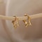 Stainless Steel Star Hoop Earrings 0