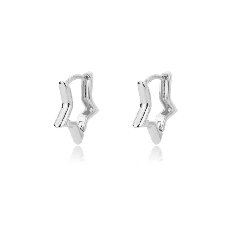 Stainless Steel Star Hoop Earrings 7