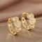 Triple Heart Cubic Zirconia Hoop Earrings 0