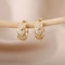 Triple Heart Cubic Zirconia Hoop Earrings 6