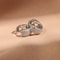 Triple Heart Cubic Zirconia Hoop Earrings 12