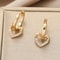 Triple Heart Cubic Zirconia Hoop Earrings 19