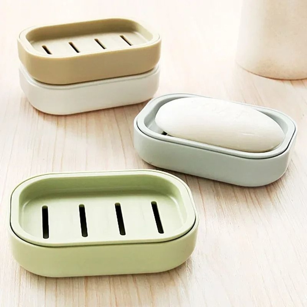 Double Layer Soap Dish With Lid 2