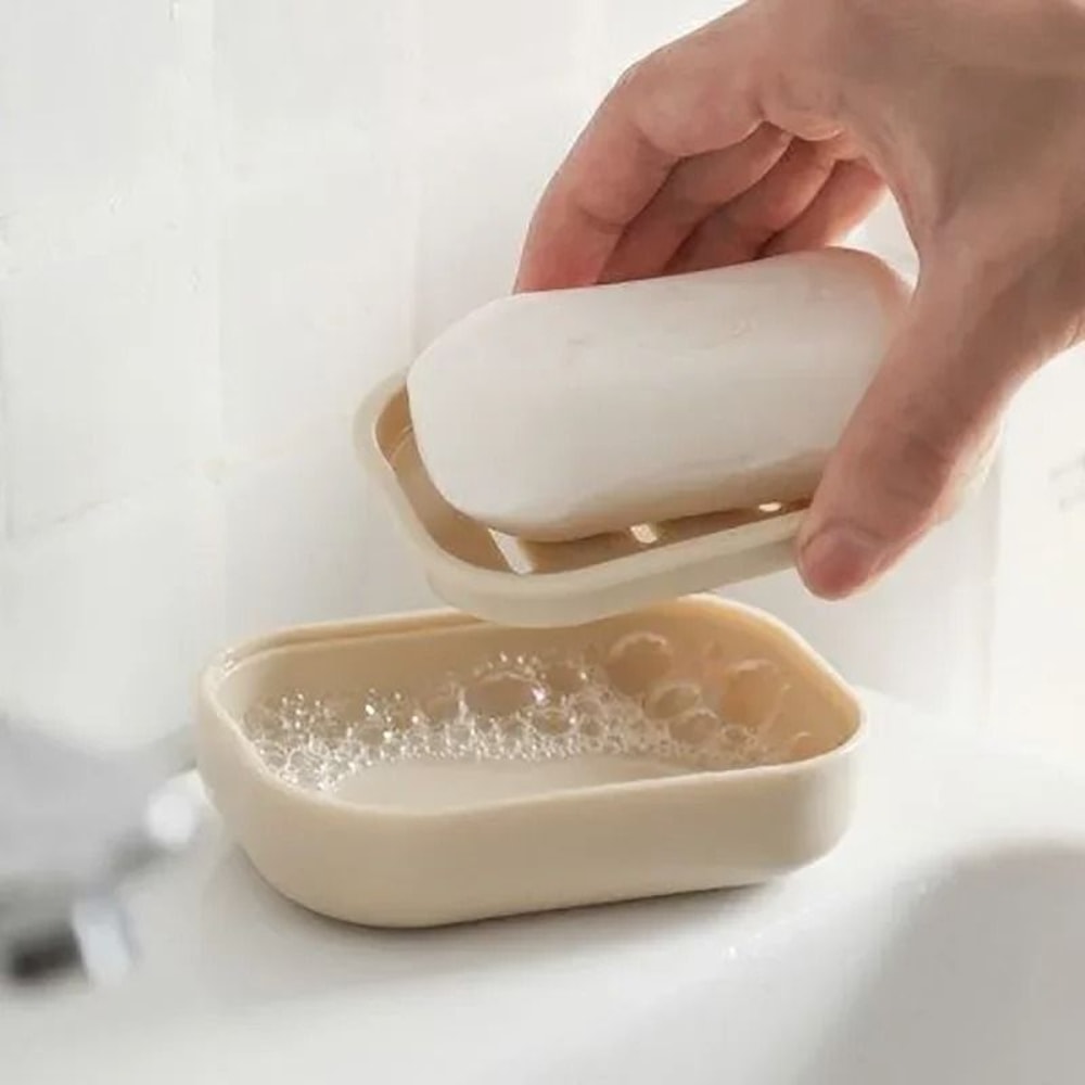 Double Layer Soap Dish With Lid 3