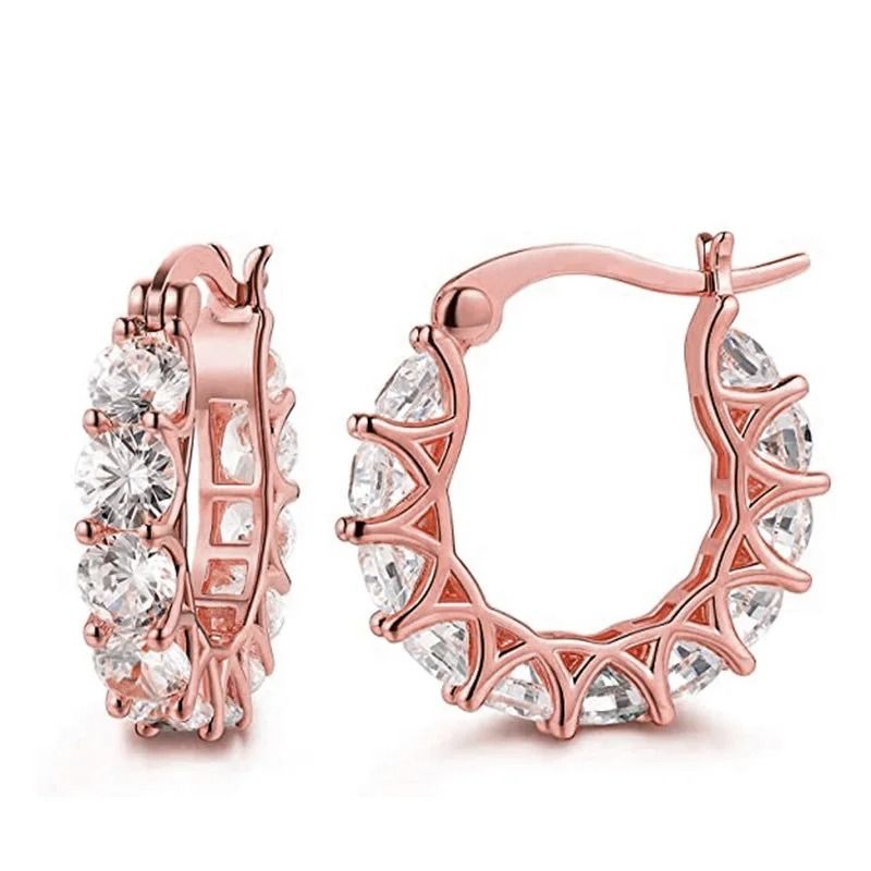 Crystal CZ Hoop Earrings 7