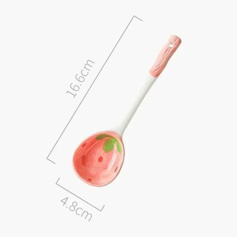 Strawberry Ceramic Bowl With Spoon 6