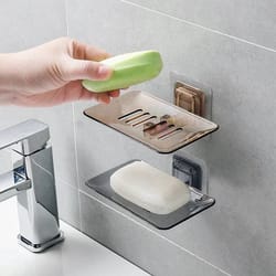 transparent wall mounted soap holder