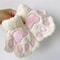 Plush Cat Paw Fingerless Gloves 1