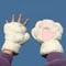 Plush Cat Paw Fingerless Gloves 4