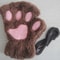 Plush Cat Paw Fingerless Gloves 8