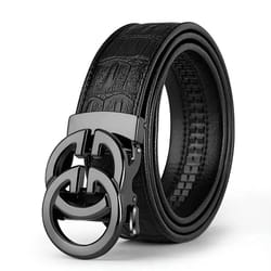 mens automatic genuine leather belt