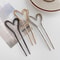 Metal Heart U Shaped Hair Fork 5