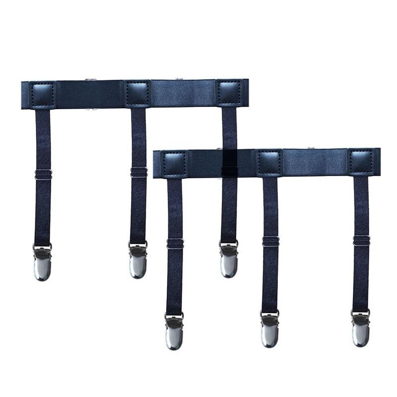 Mens Adjustable Shirt Stays Elastic NonSlip Garters To Keep Shirts Neat And Tucked All Day 9