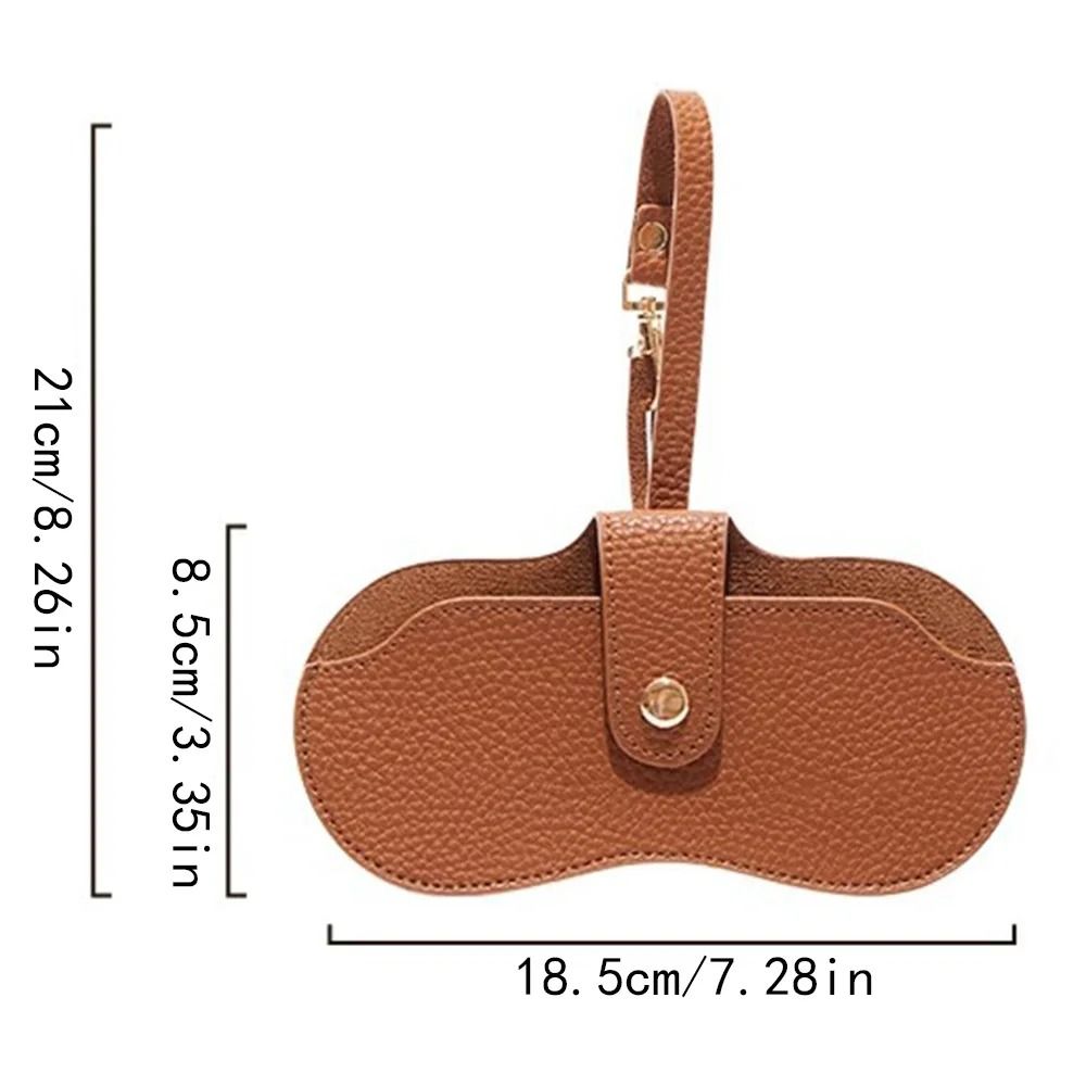 Magnetic Leather Glasses Case With Lanyard 2
