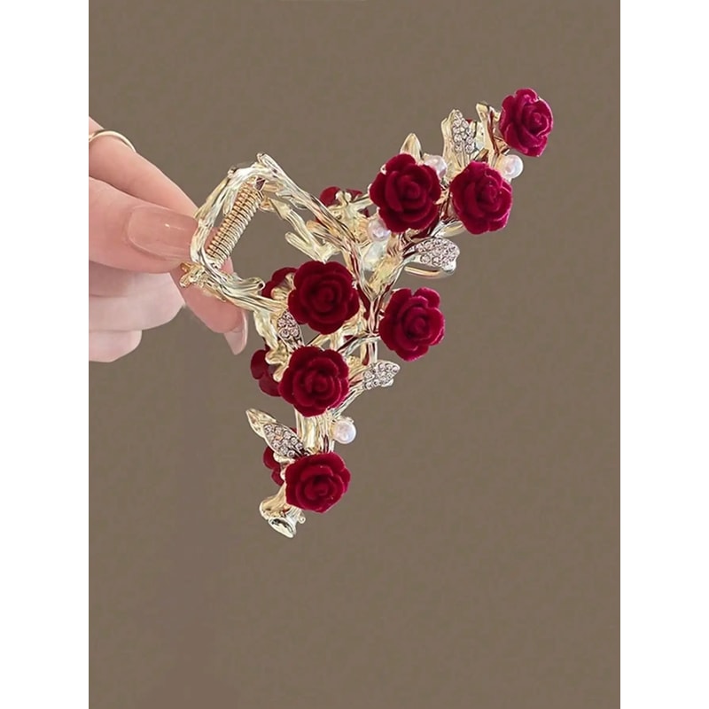 Antique Rose Hair Claw For Women 0