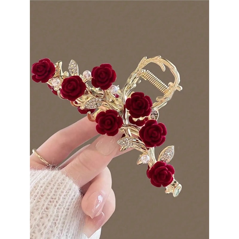 Antique Rose Hair Claw For Women 1