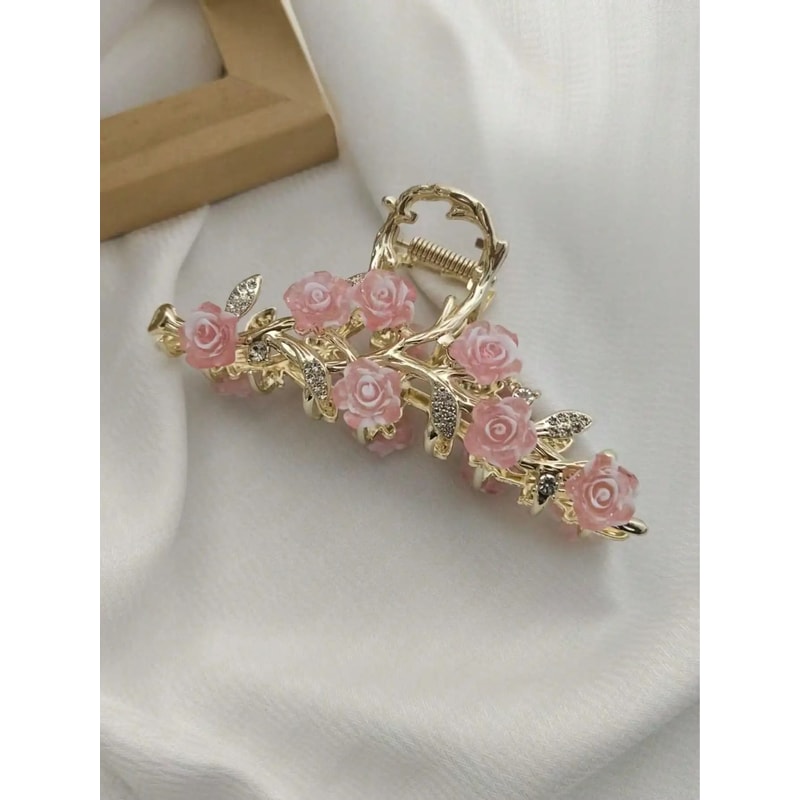 Antique Rose Hair Claw For Women 5