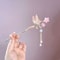 Pink Flower Butterfly Pearl Hair Stick For Women 8