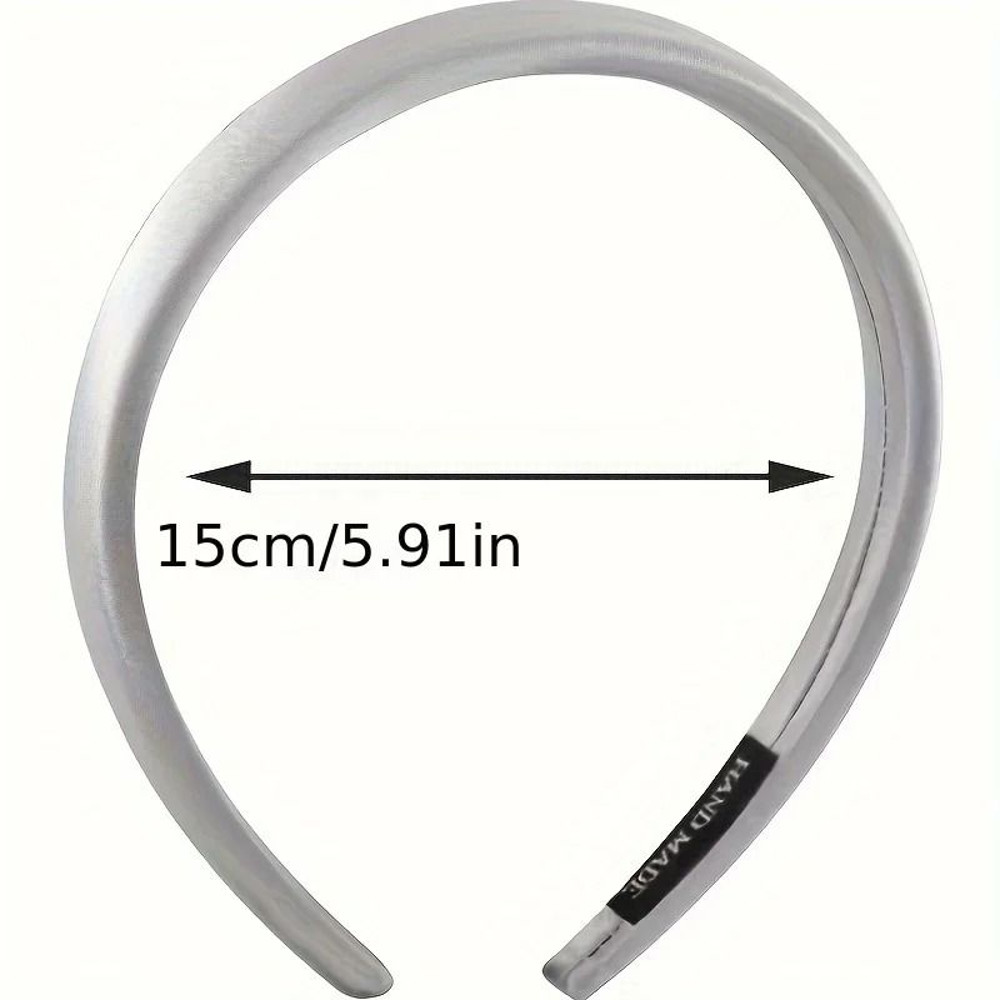 Solid Color Satin Elastic Hair Bands For Women 1