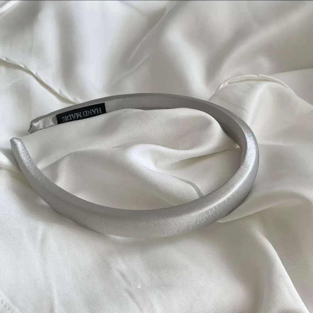 Solid Color Satin Elastic Hair Bands For Women 7
