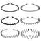 Unisex Metal Hairband Set 6 Pack 6