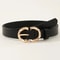 Classic PU Belt With Metal Buckle For Jeans And Dresses 0