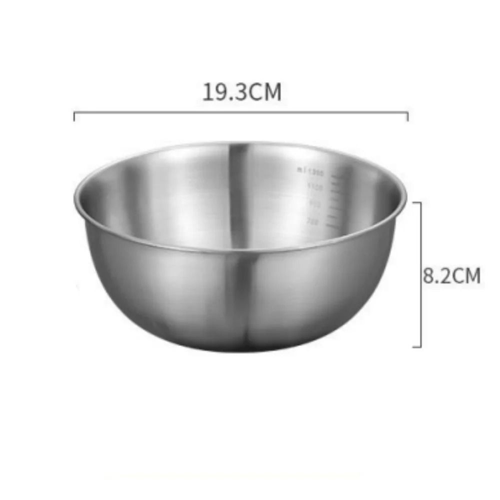 Stainless Steel Mixing Bowl Set With Measurement Scale 9