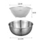 Stainless Steel Mixing Bowl Set With Measurement Scale 16