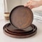Round Wooden Serving Tray For Home And Kitchen 0
