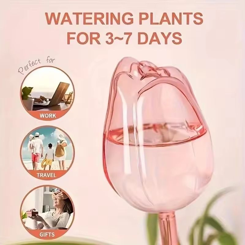 Pink Tulip Self Watering Plant Bulbs For Indoor And Outdoor Pots 5