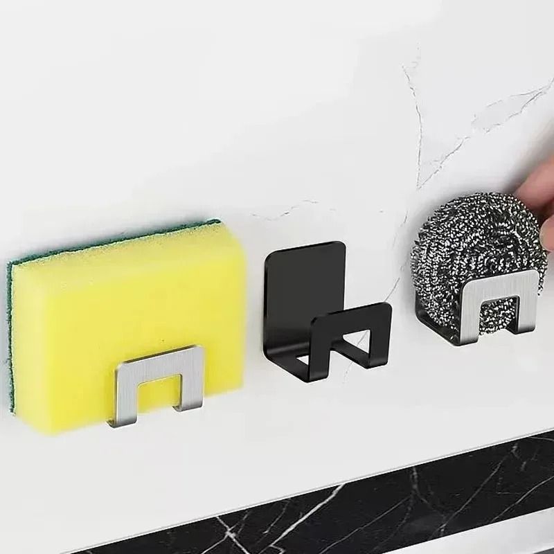 Stainless Steel Sponge Holder Hooks For Kitchen Sink 4
