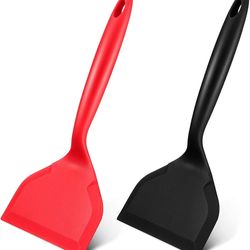 wide silicone spatula shovel turner for nonstick cookware