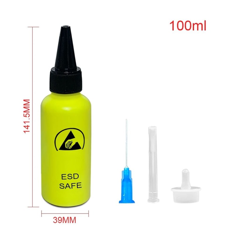 Anti Static Solvent Bottle With Needle 65ml Leak Proof Dispenser 8
