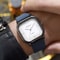 Men Square Minimalist Quartz Watch Leather Strap 4