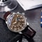 Men Luxury Leather Strap Quartz Watch Glow Dial 3