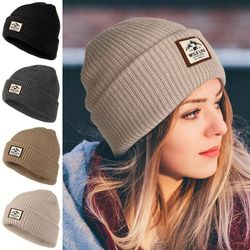outdoor fleece sports hat winter windproof beanie