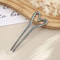 Metal Heart Hair Fork U Shape Hairpin For Women 9