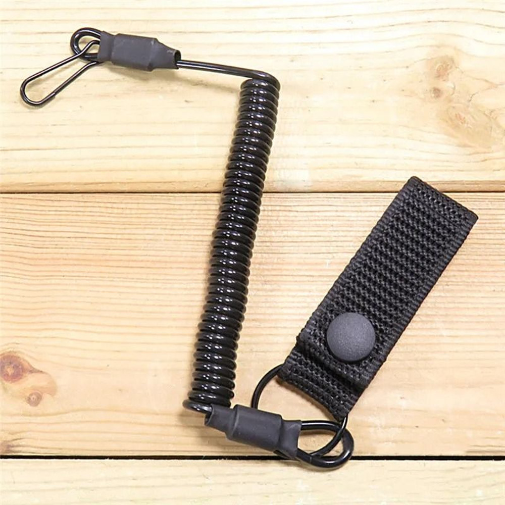 Elastic Tactical Lanyard Rope Anti Lost Spring Safety Strap 7