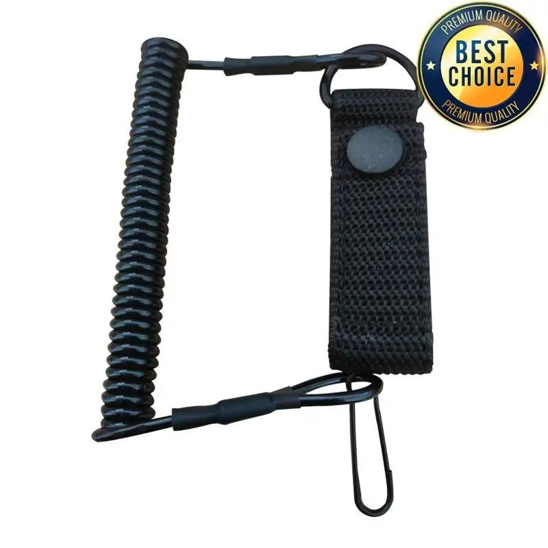 Tactical Anti Lost Elastic Lanyard Rope Spring Safety Strap 4
