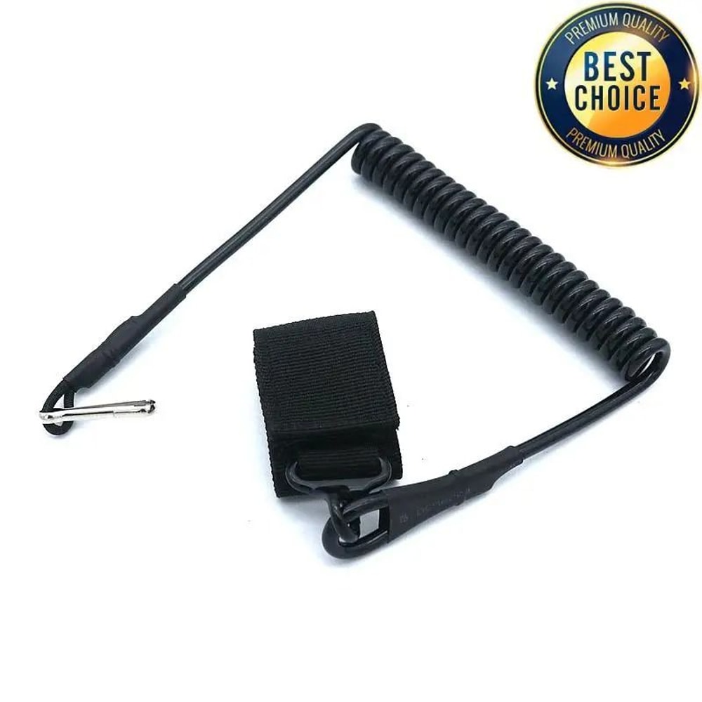 Tactical Anti Lost Elastic Lanyard Rope Spring Safety Strap 11
