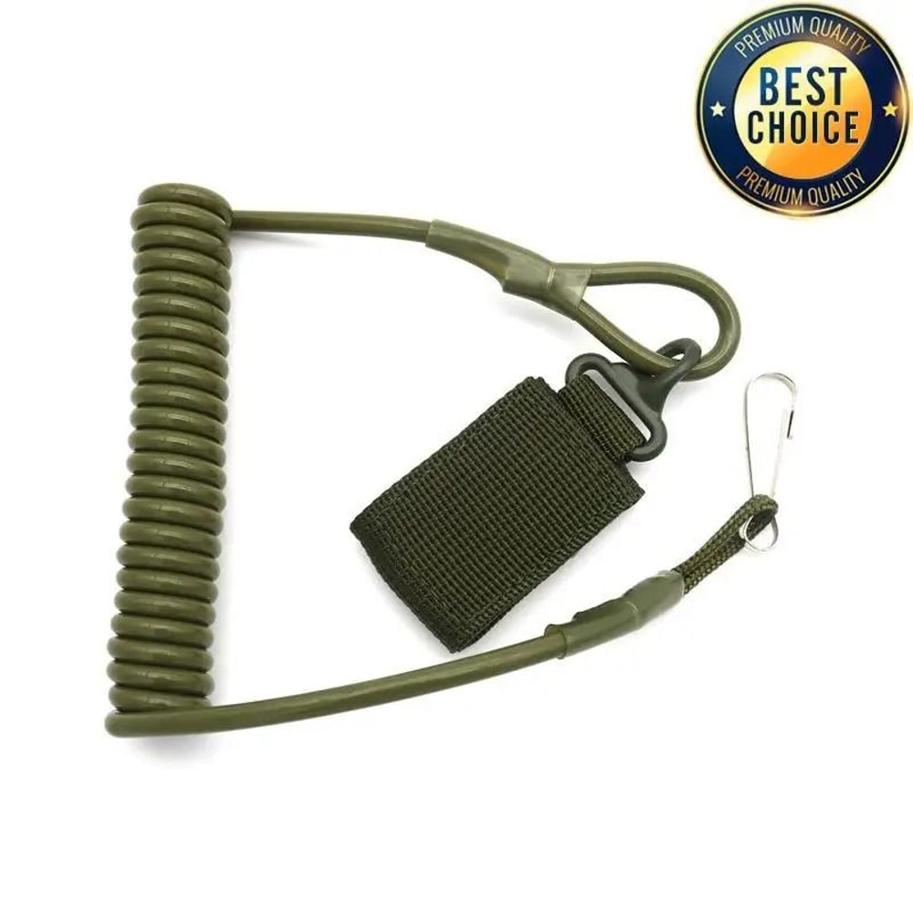Tactical Anti Lost Elastic Lanyard Rope Spring Safety Strap 13