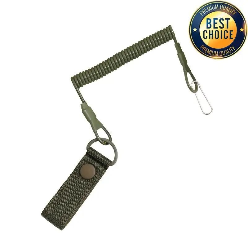 Tactical Anti Lost Elastic Lanyard Rope Spring Safety Strap 5