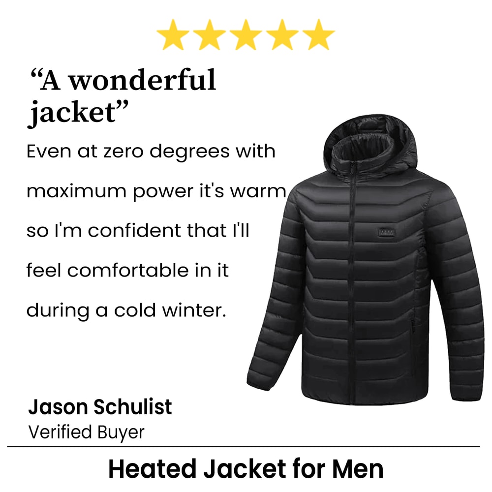 Heated Jacket For Men With 21 Heating Zones USB Winter Coat 19