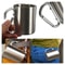 Stainless Steel Camping Cup With Carabiner Handle Portable Outdoor Mug 0