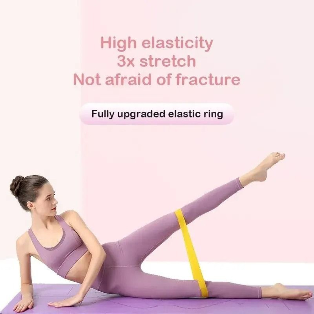 Yoga Resistance Belt Set 5 Piece Elastic Exercise Bands 1